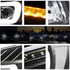 C-Bar LED DRL + Chasing Signal Lamp Projector Headlight for Ram (2006–2009)
