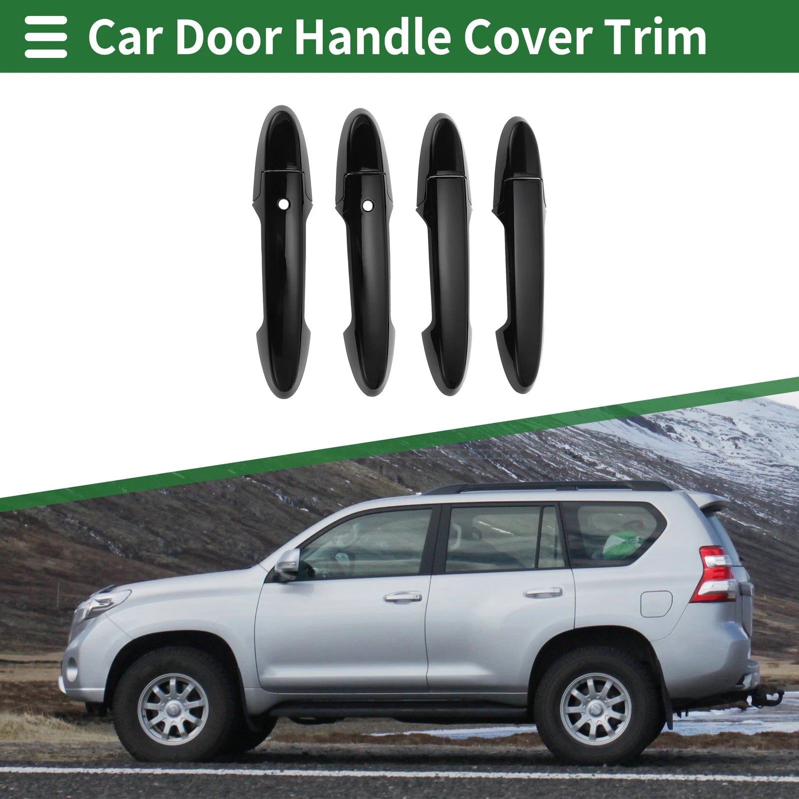 Door Handle Cover Trim for Honda Fit Jazz GK5 GP5 (2014–2018) Black