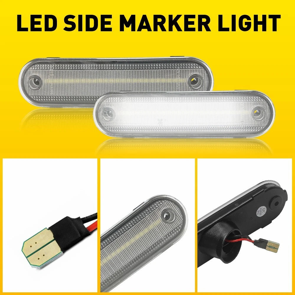 Clear Front and Rear Side Marker Lights for Mazda Miata MX-5 (1990–2005)