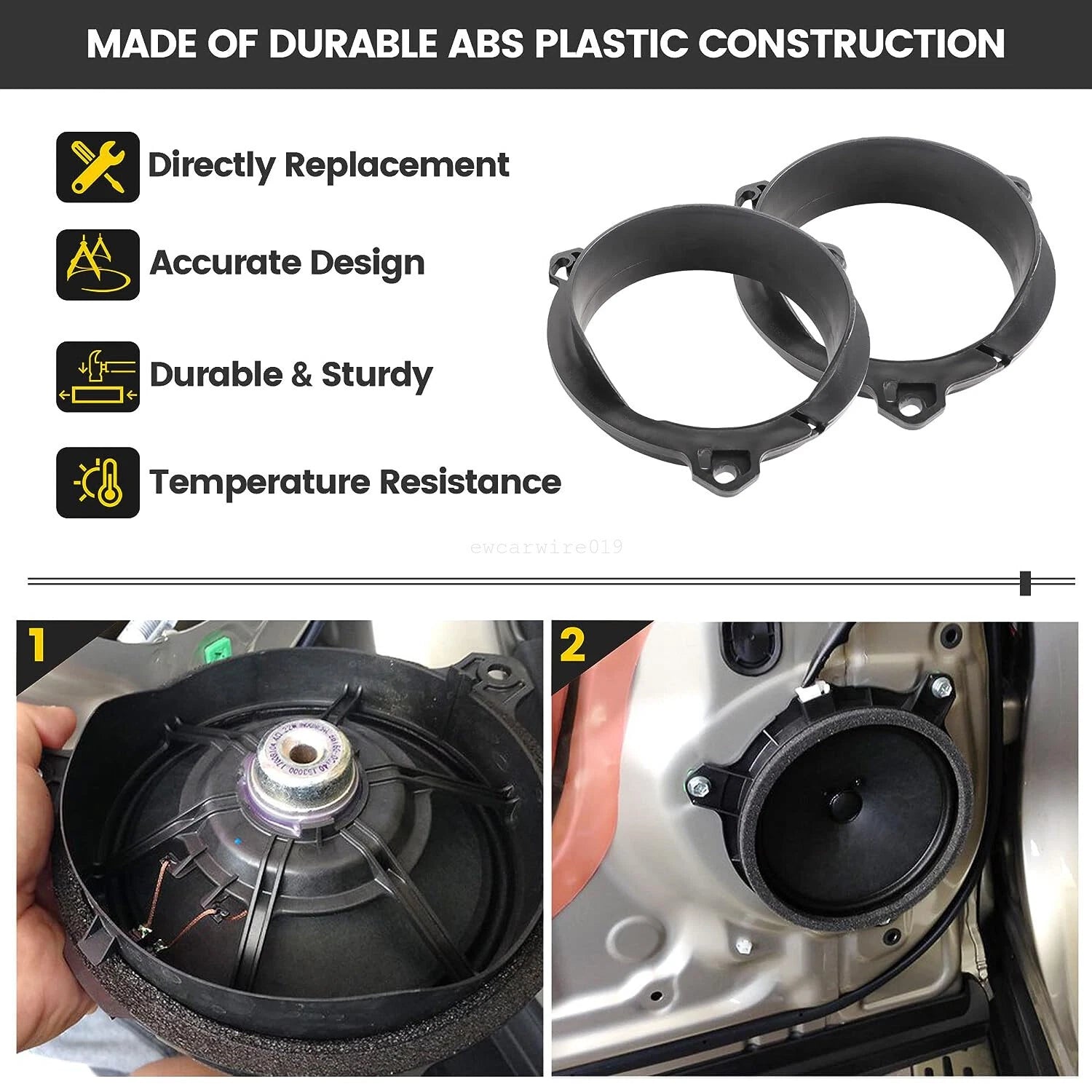 Speaker Wire Harness Adapters for Toyota Camry (2019–2024) 6.5" Rear Doors