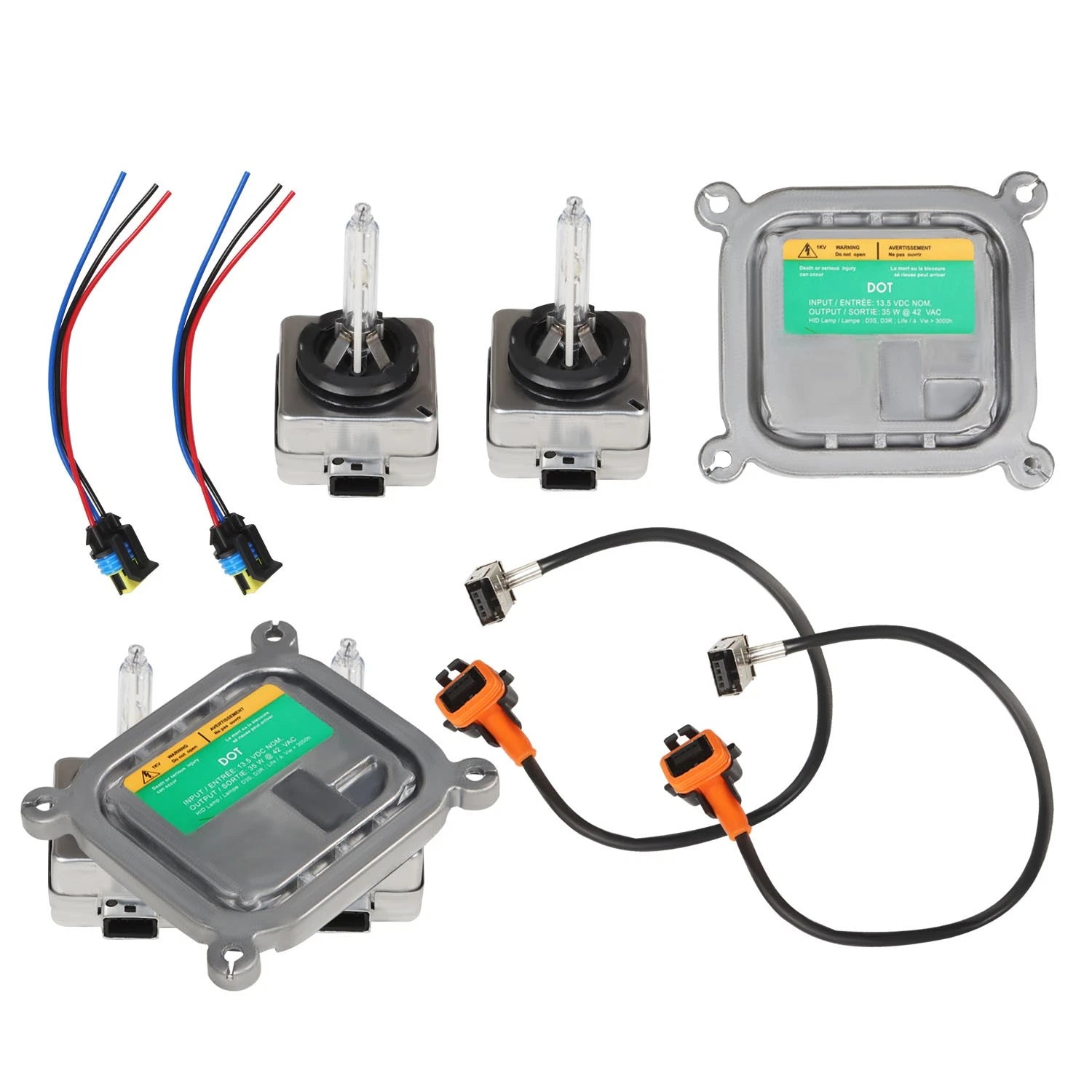 2Pcs Xenon Ballast HID D3S Bulb Wire Kit Control Unit for Ford Flex (2009–2019)