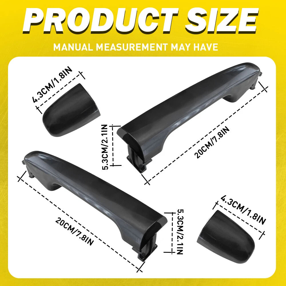 Set of 2 Exterior Door Handles for Toyota Venza (2009–2015)