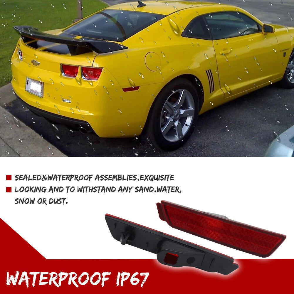 Red Lens Rear Side Marker Signal Lights Kit for Chevy Camaro (2010–2015)
