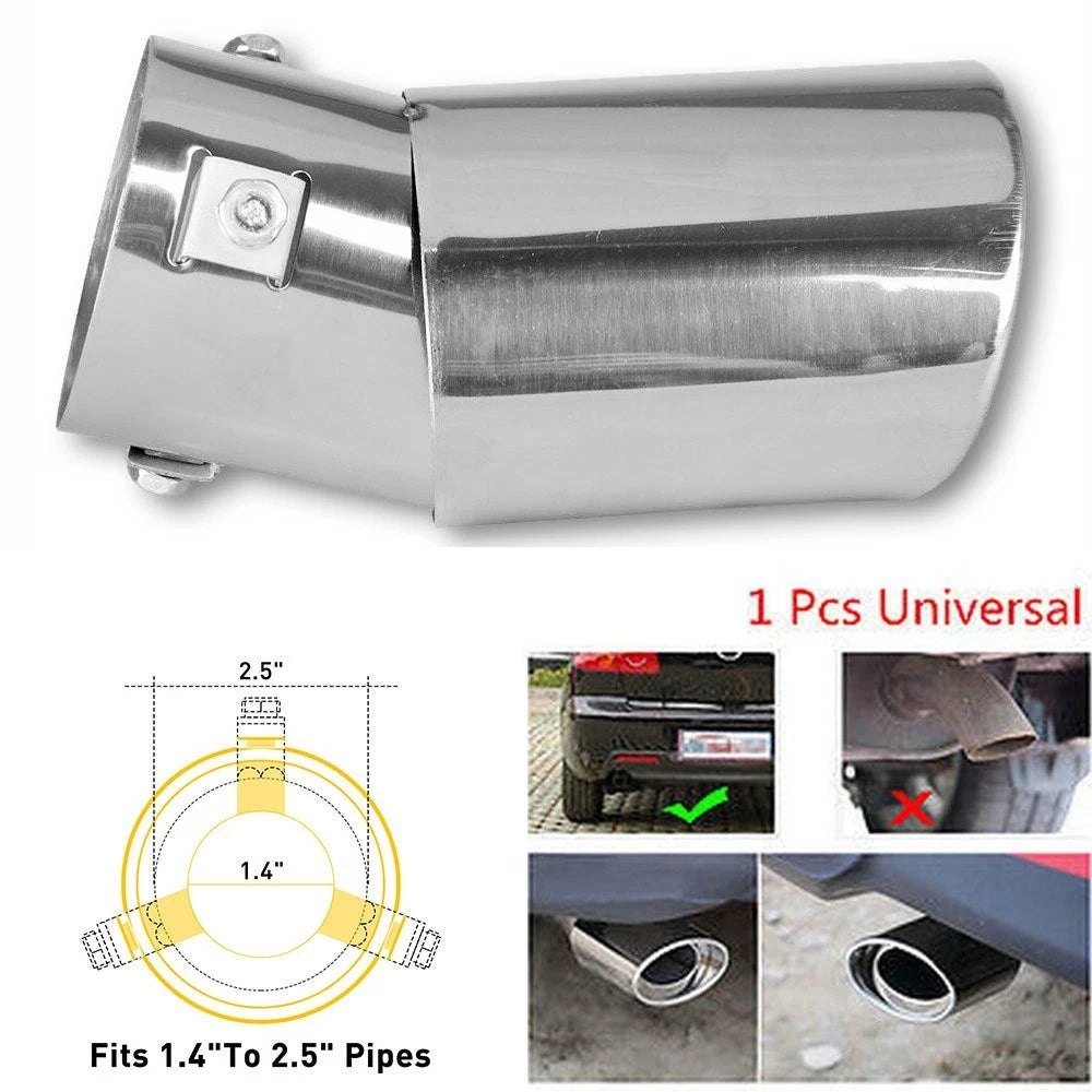 Exhaust Tip for Auto Car Stainless Steel Replacement Accessories (S)