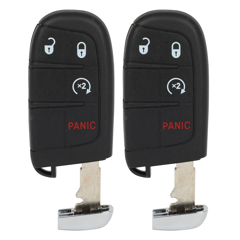 Set of 2 Keyless Entry Remote Fob 4 Buttons for Jeep Compass (2017–2020)