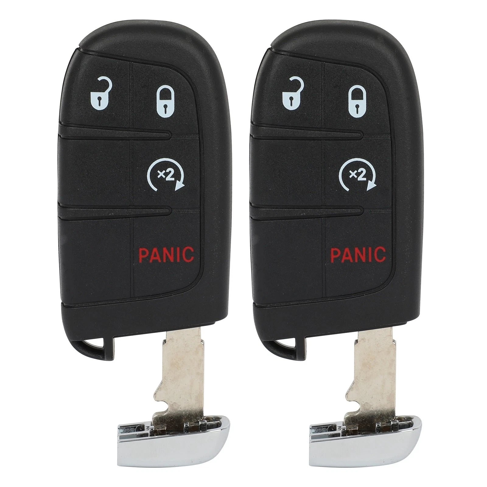 Set of 2 Keyless Entry Remote Fob 4 Buttons for Jeep Compass (2017–2020)