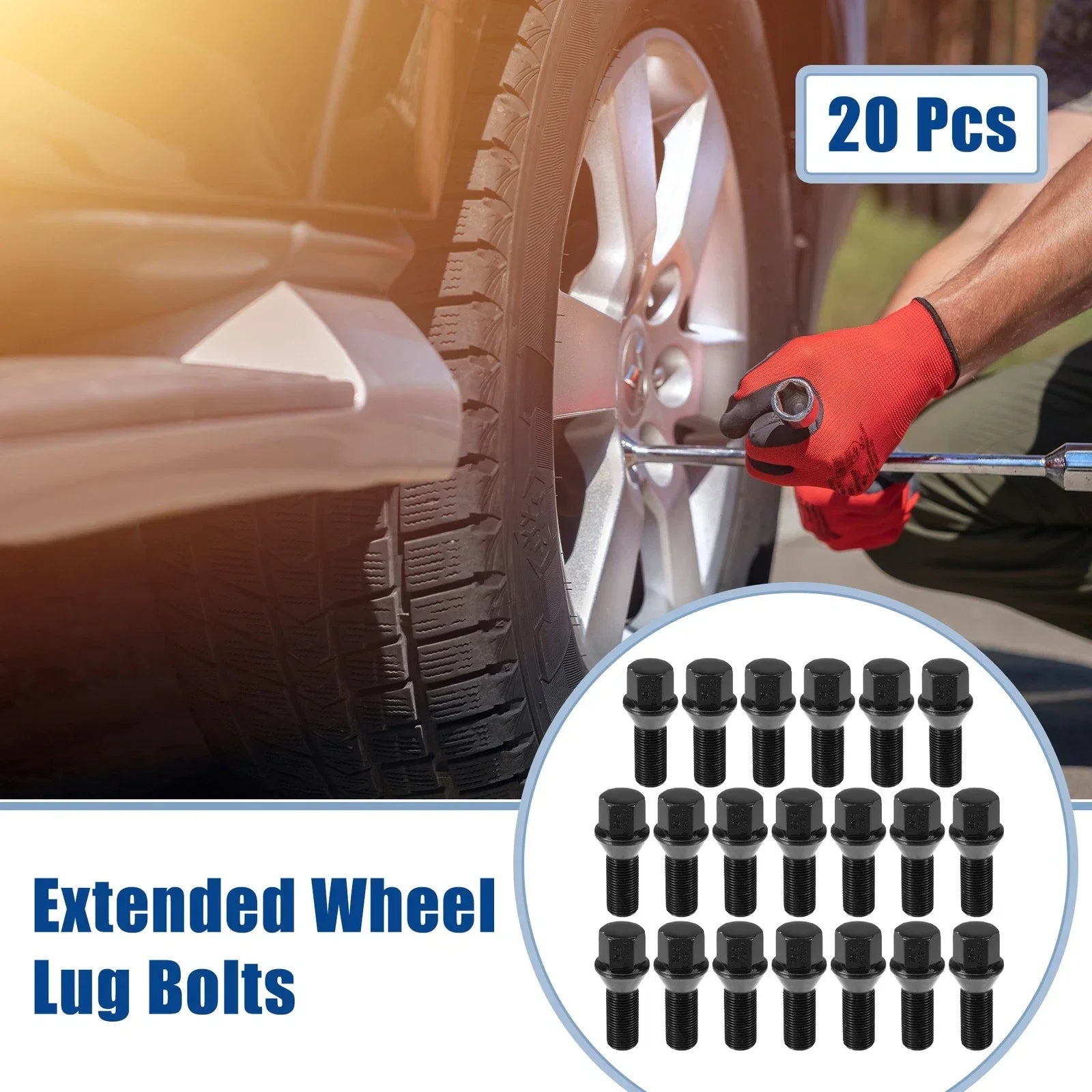 20 x M14x1.25 Wheel Lug Bolt Conical 28mm Shank for BMW Mini