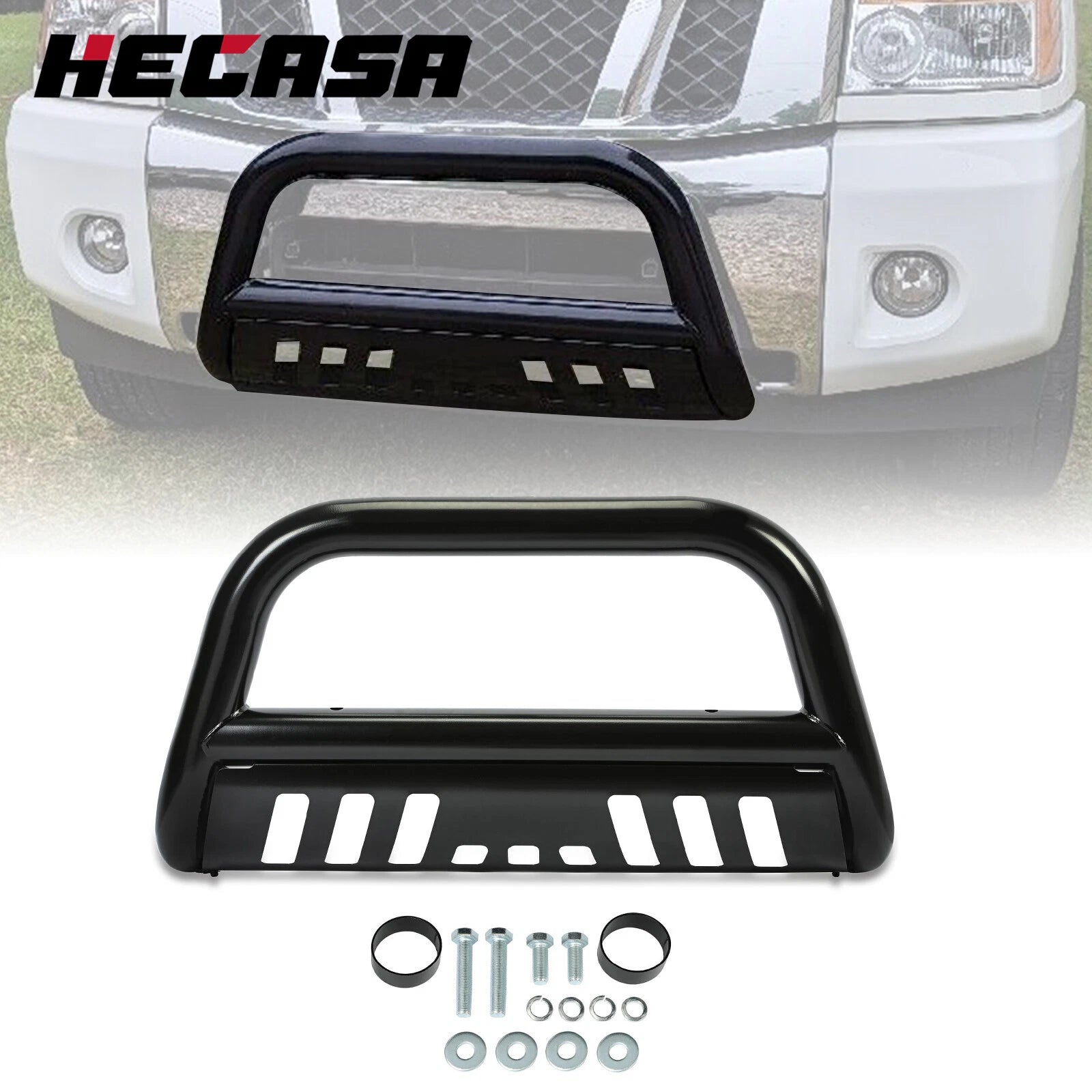 Black Bull Bar Push Bumper Grille Guard for Nissan Titan/Armada (2004–2015)