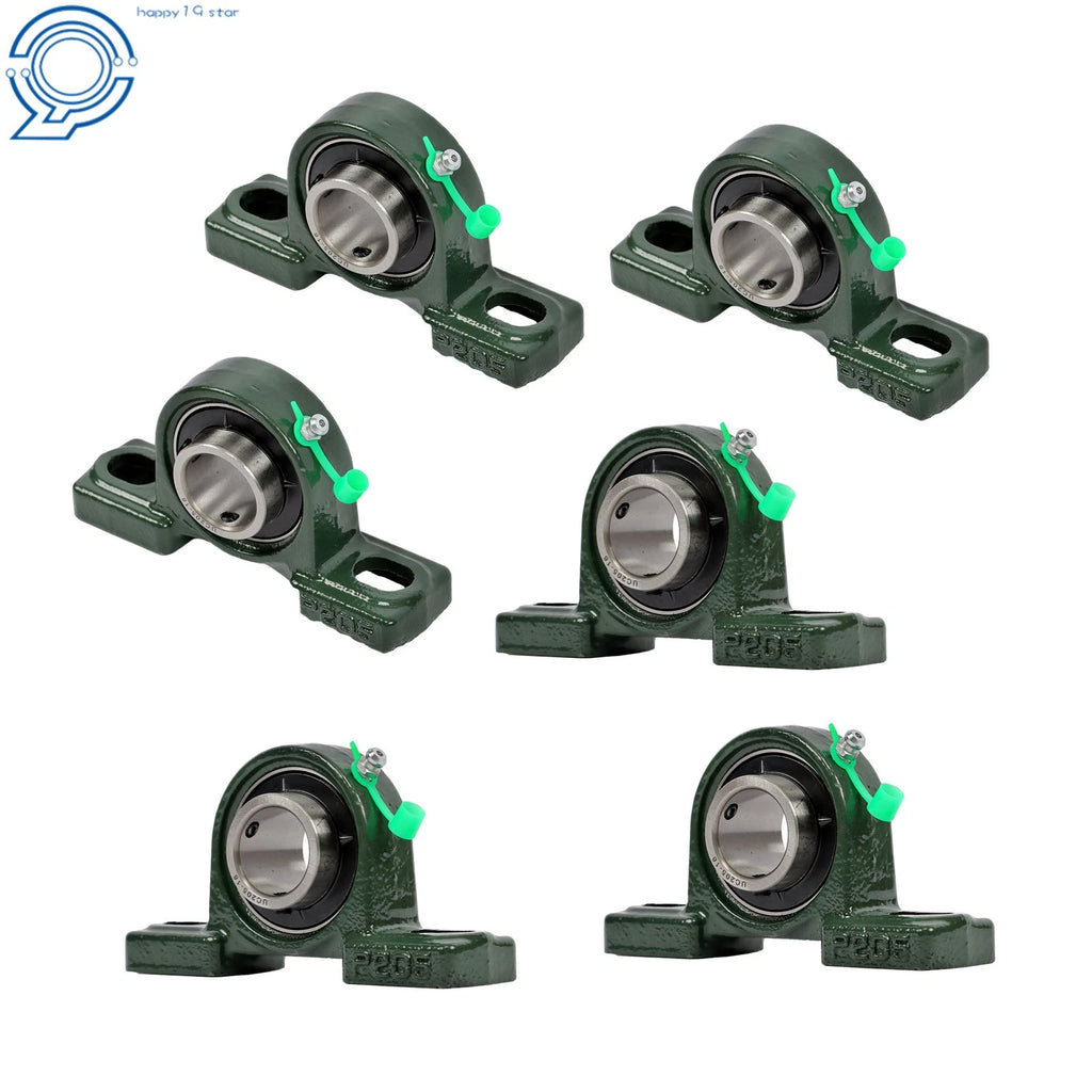 Set of 6 Pillow Block Bearings for UCP205-16 (1" Bore)