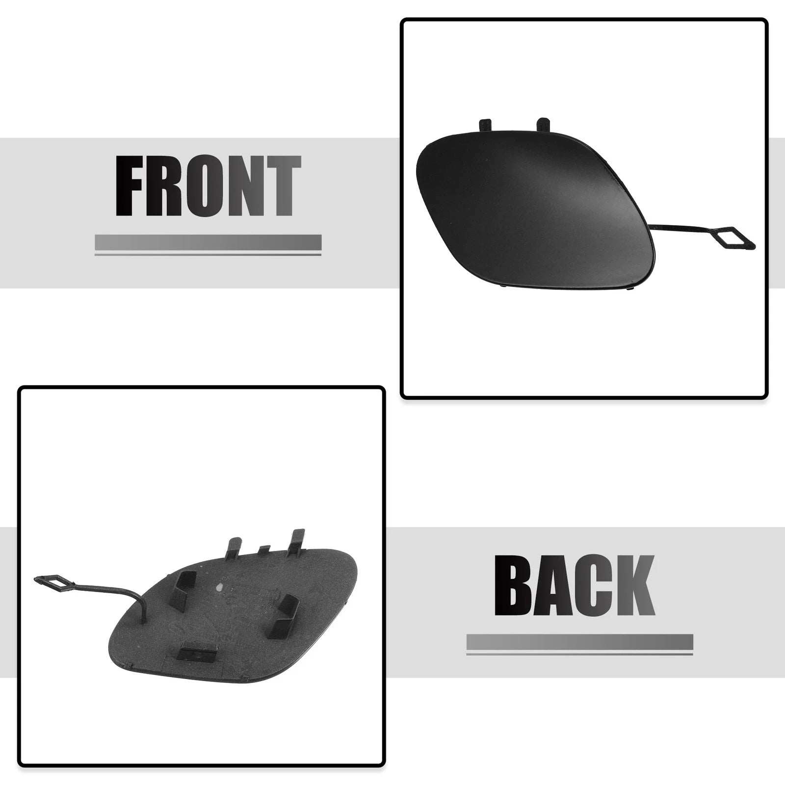 Tow Hook Eye Hole Cover for Mercedes-Benz C-Class W205 (2015–2021) Black