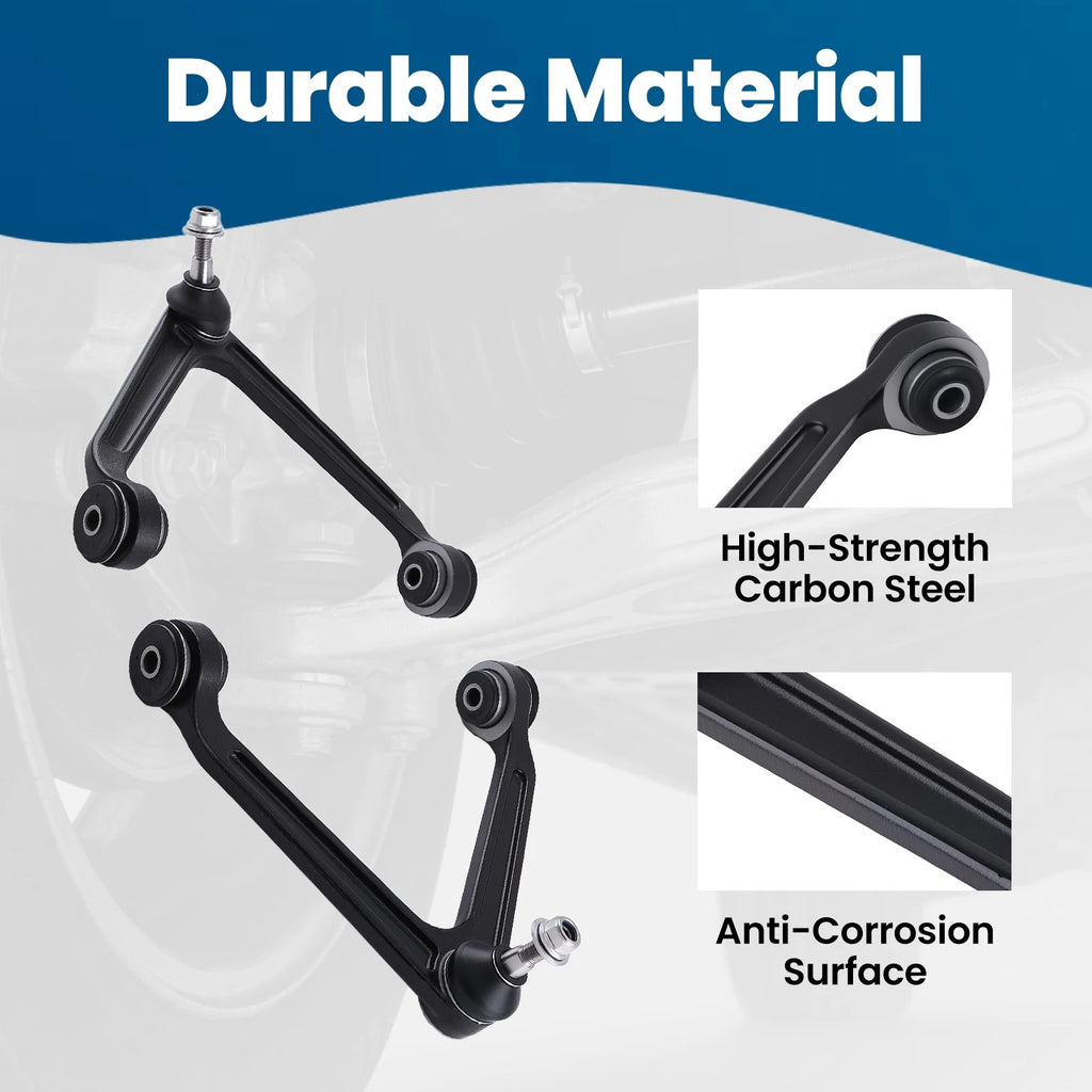 4x Front Upper Control Arms Ball Joints for Dodge Durango Aspen (2007–2009)