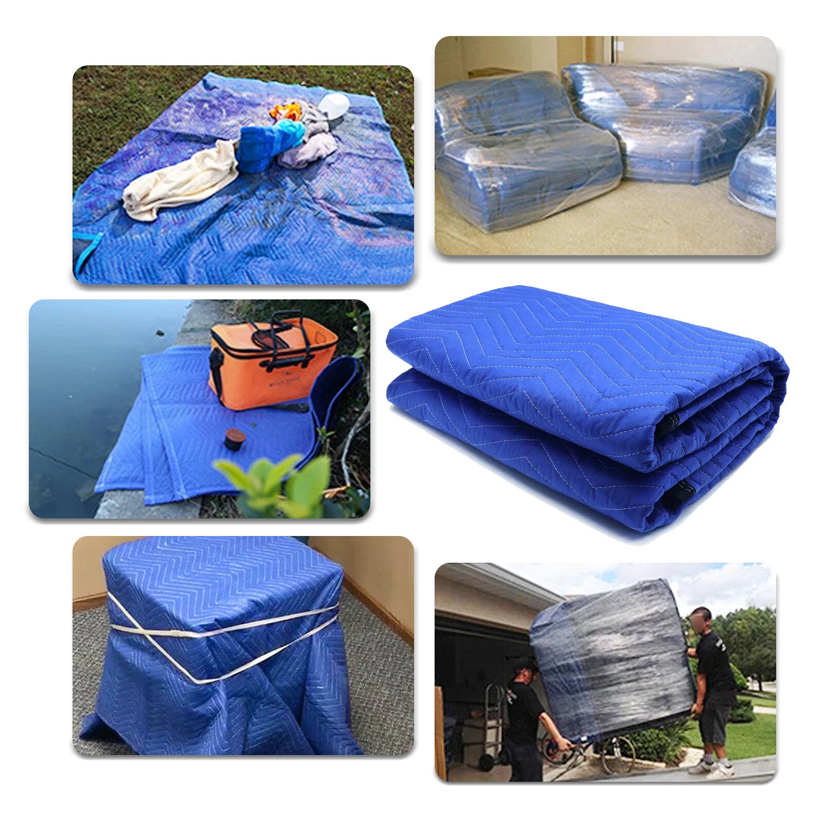 10PCs Thick Furniture Moving Packing Blankets for Shipping