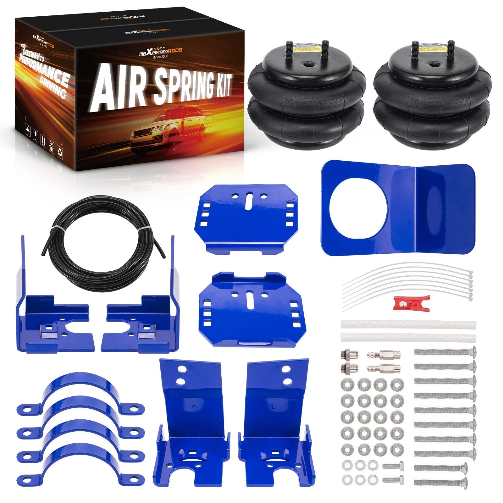 Rear Air Suspension Helper Spring Kit for Ford E-350 Econoline (1992–2022)