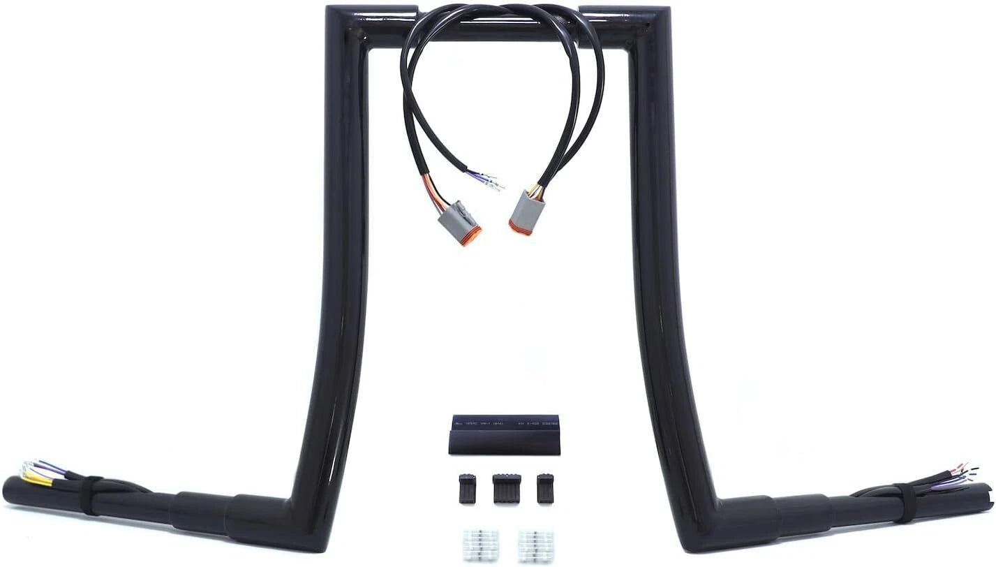 Prewired Handlebar 12" 14" 16" for Harley Fat Boy Night Train Sportster (1996–2006)