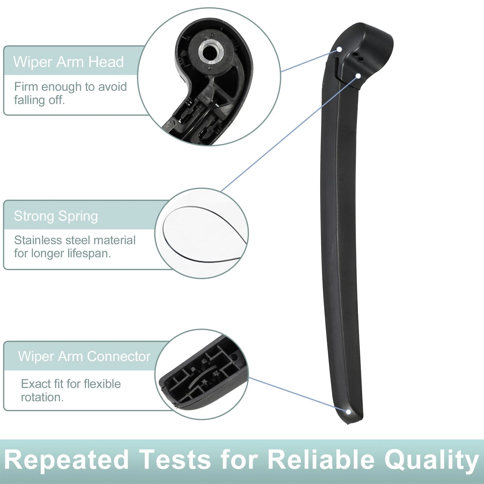 Rear Wiper Blade Arm Set for Audi A4 Allroad Quattro (2009–2016)