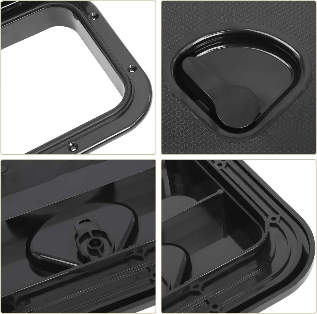 Marine Deck Access Hatch 24" x 9-5/8" Rectangle Boat Hatch & Lid (180°)