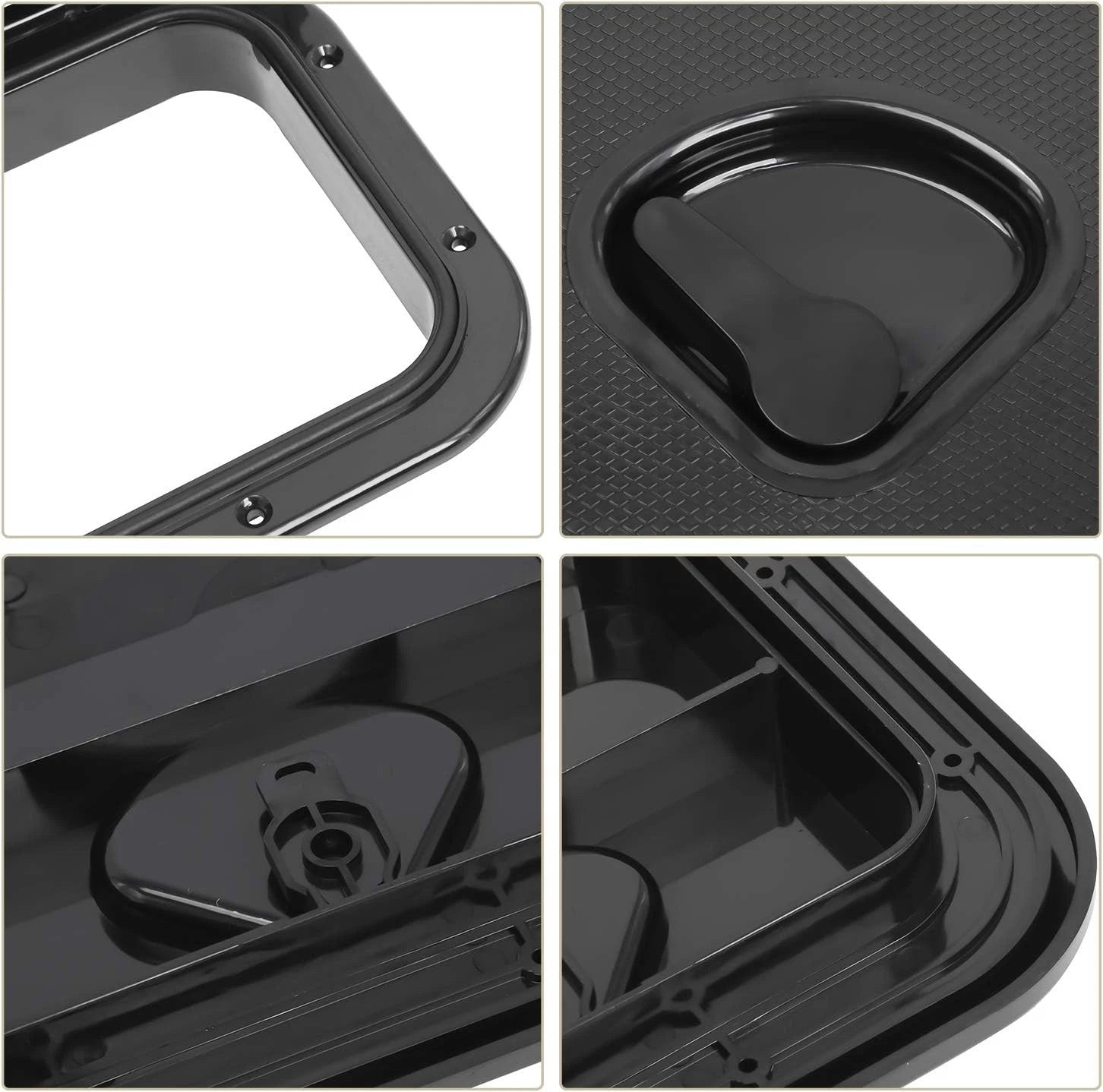 Marine Deck Access Hatch 24" x 9-5/8" Rectangle Boat Hatch & Lid (180°)