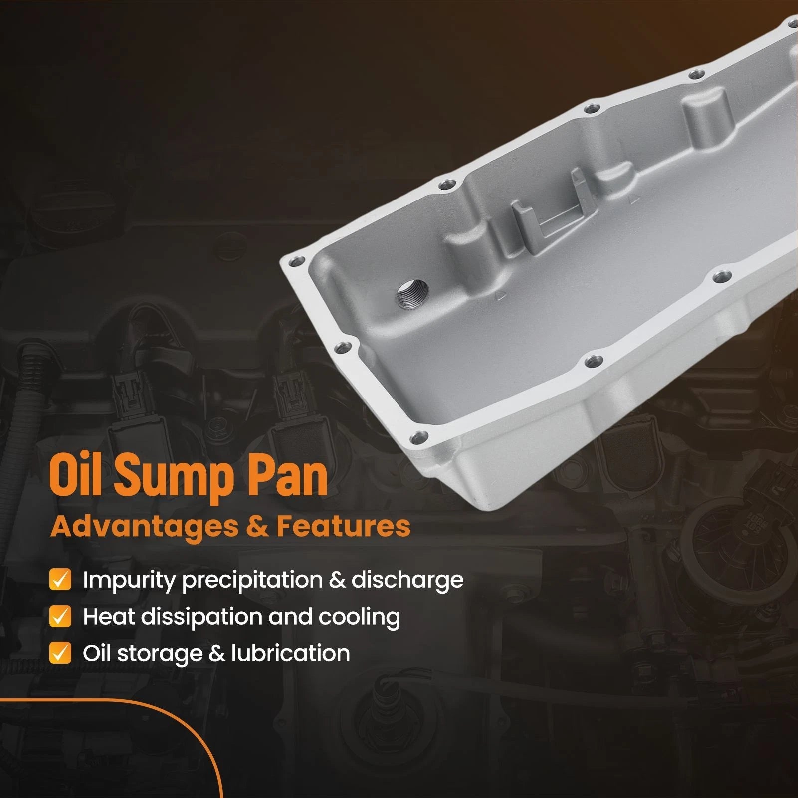 Trans Oil Pan for Honda Accord 2.4L 3.5L (2013–2014) Aluminum