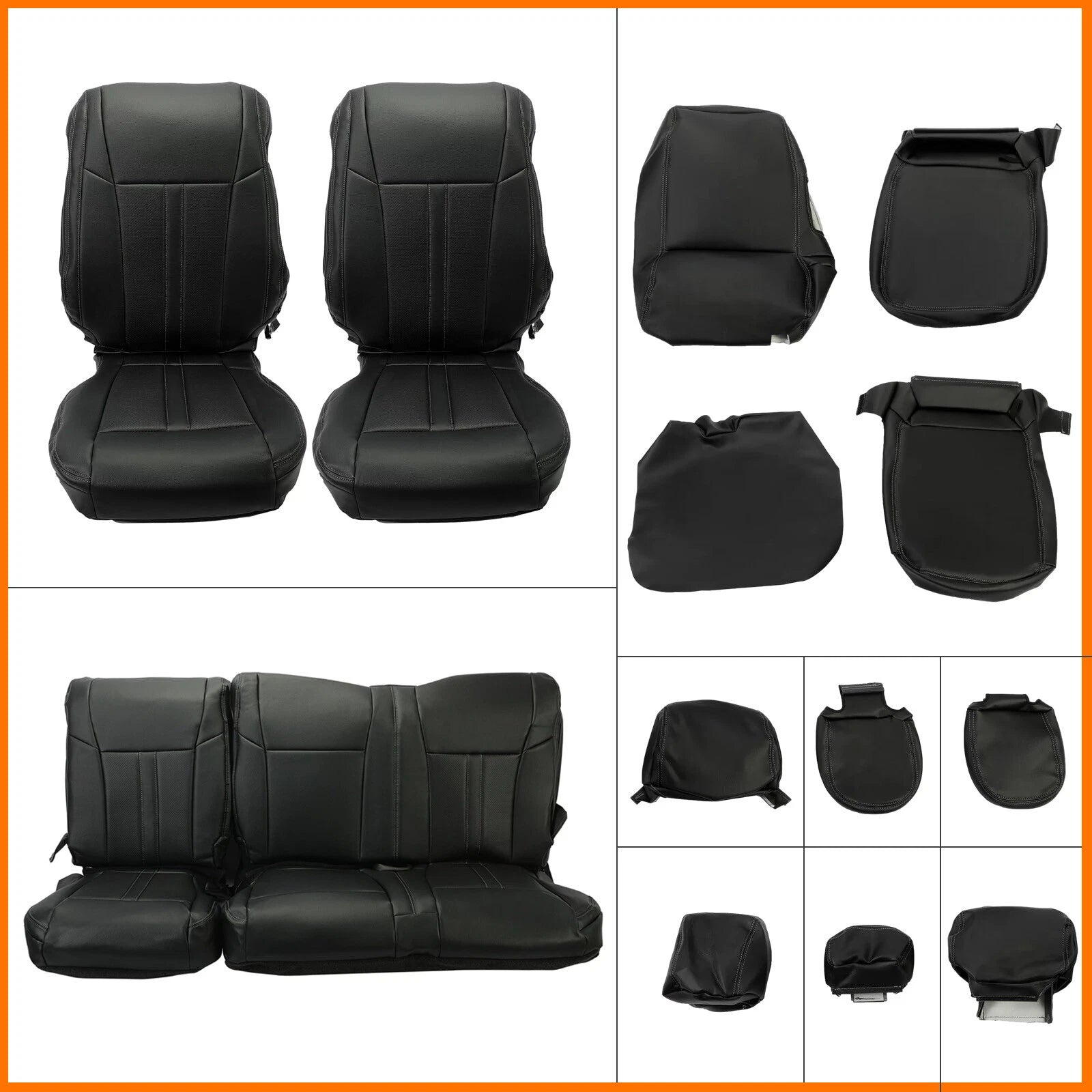 Complete Set of Front & Rear Seat Covers for Ford F-250 Super Cab (2017–2022)