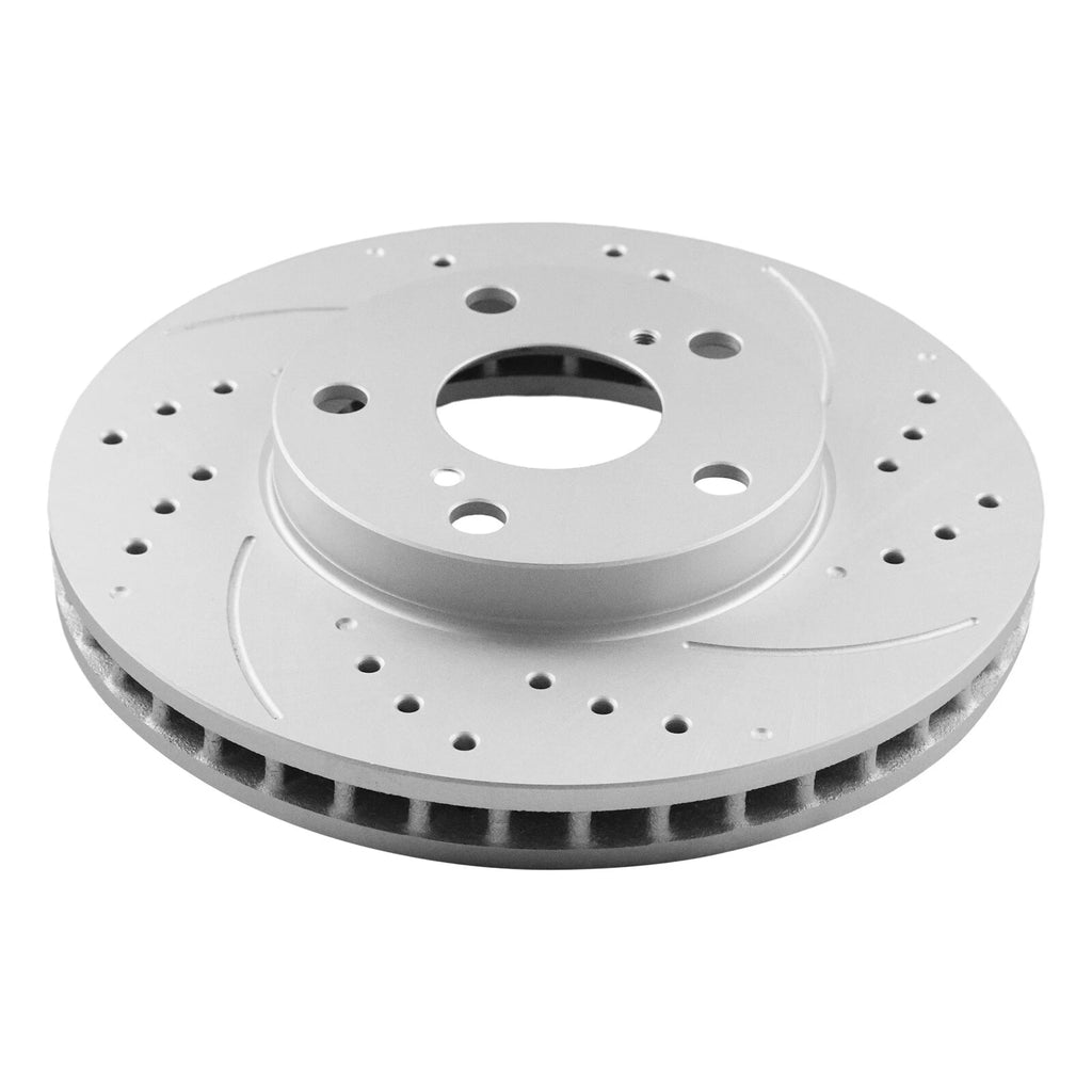 Front Drilled Slotted Rotors & Ceramic Brake Pads for Toyota Camry (2002–2006)