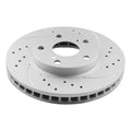 Front Drilled Slotted Rotors & Ceramic Brake Pads for Toyota Camry (2002–2006)