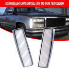2X White Front Side Marker Lights for GMC C1500 C2500 C3500 K1500