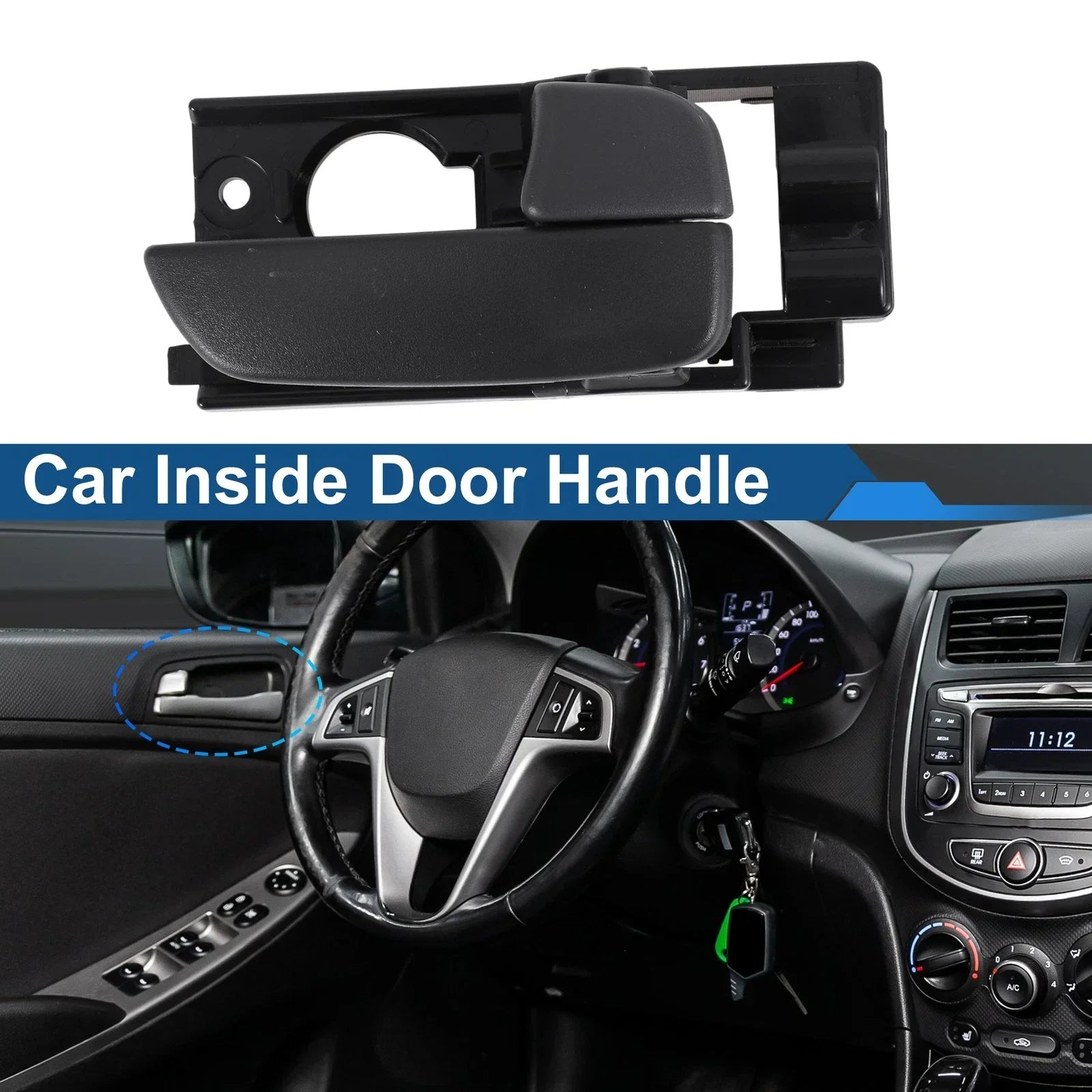 Front Driver Side Interior Door Handle for Hyundai Accent (2006-2011)