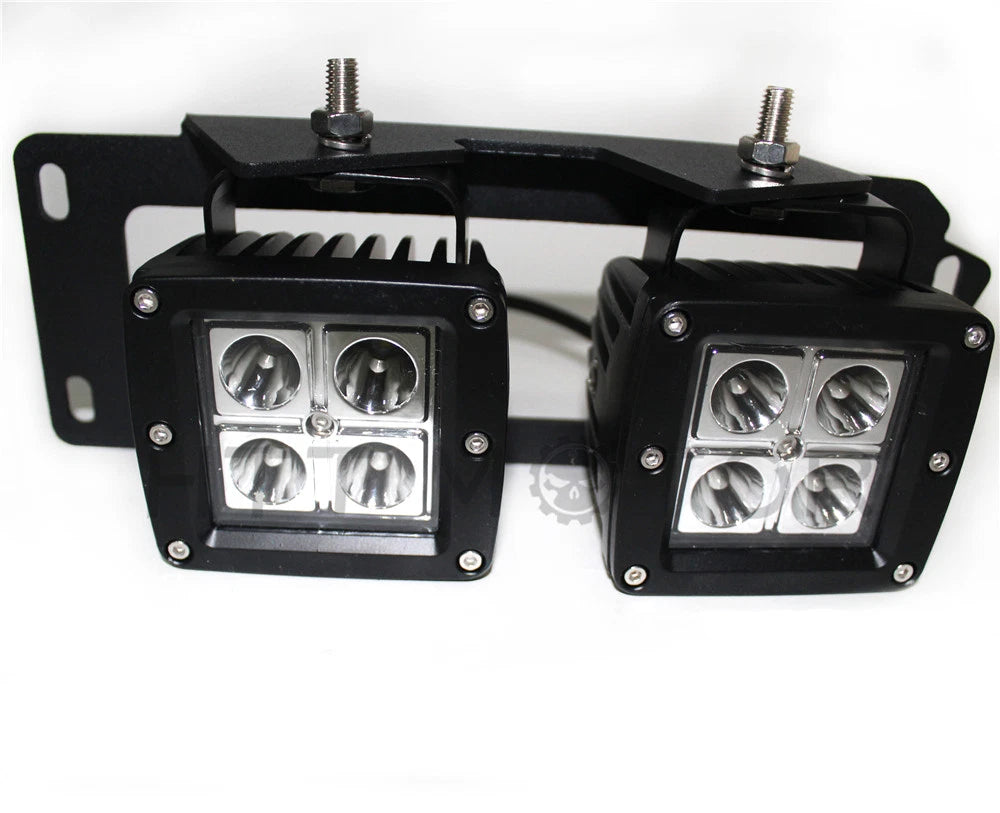 Set of 2 LED Pod Foglight Location Brackets for Dodge RAM 2500 3500 (2010–2018)