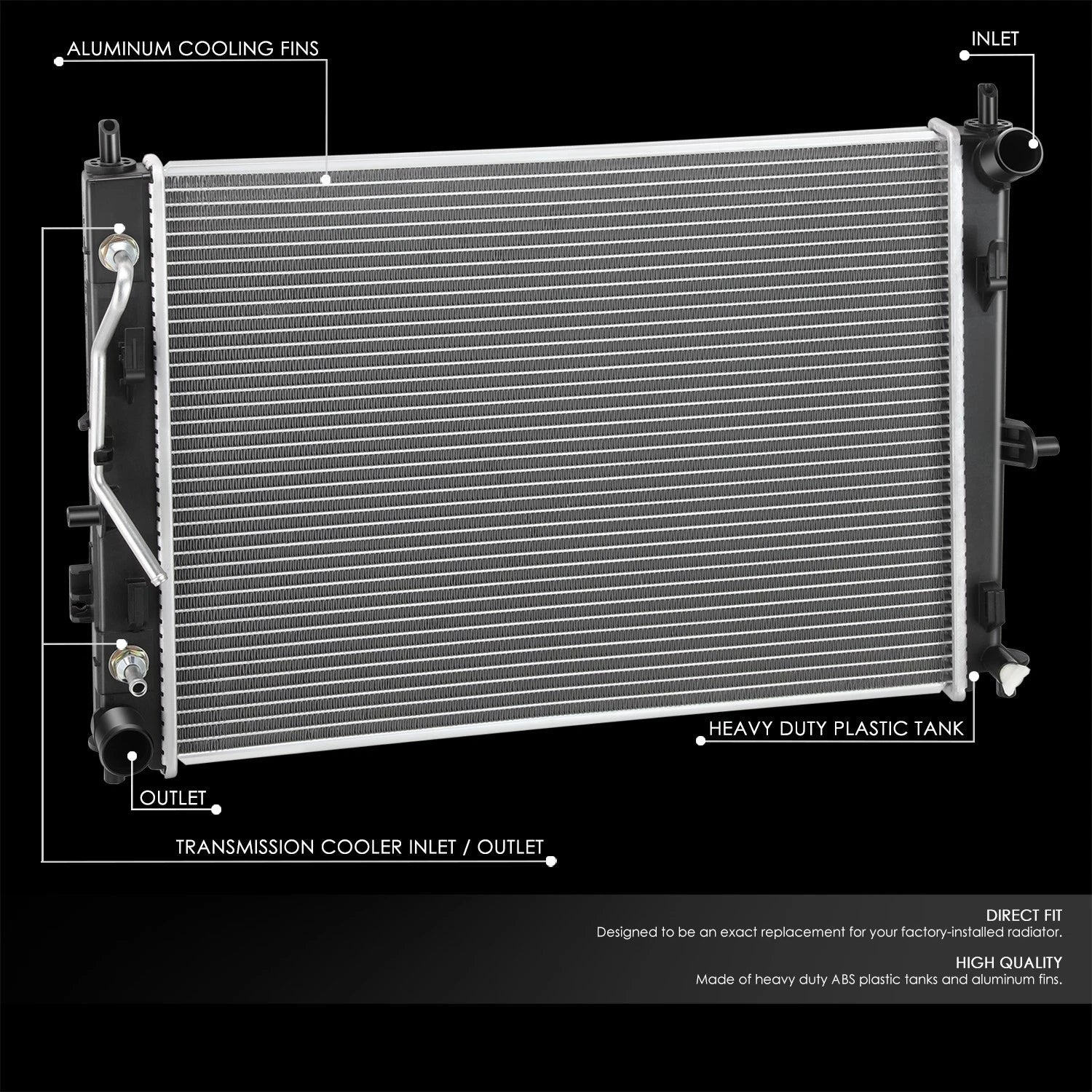 Aluminum Core Cooling Radiator for Mazda MX-5 Miata (2016–2023) DPI 13572