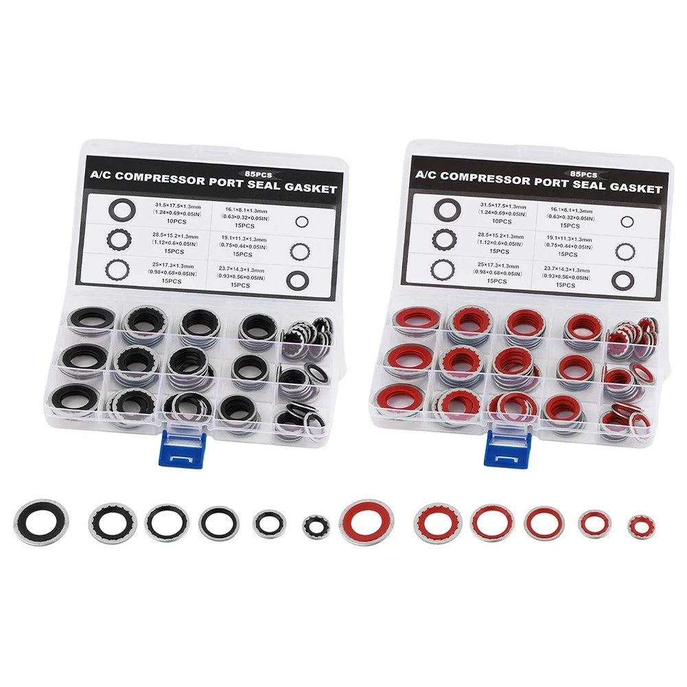 85PCS Air Con Compressor Gasket Washers for 2000–2015 Vehicles