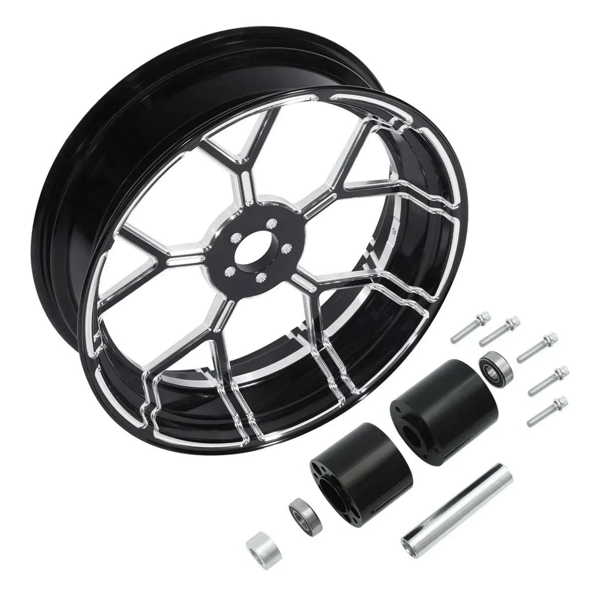 18x5.5 Rear Wheel Rim Hub Pulley Sprocket for Harley Road Glide (2009-2023)