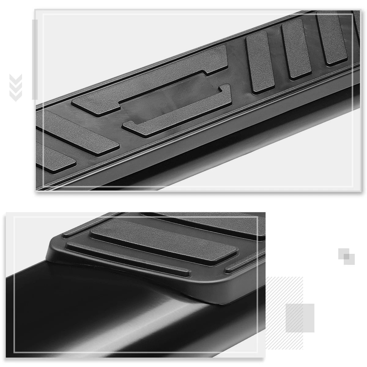 5" Curved Oval Nerf Bars for Dodge Ram Crew (2009–2020) - Black