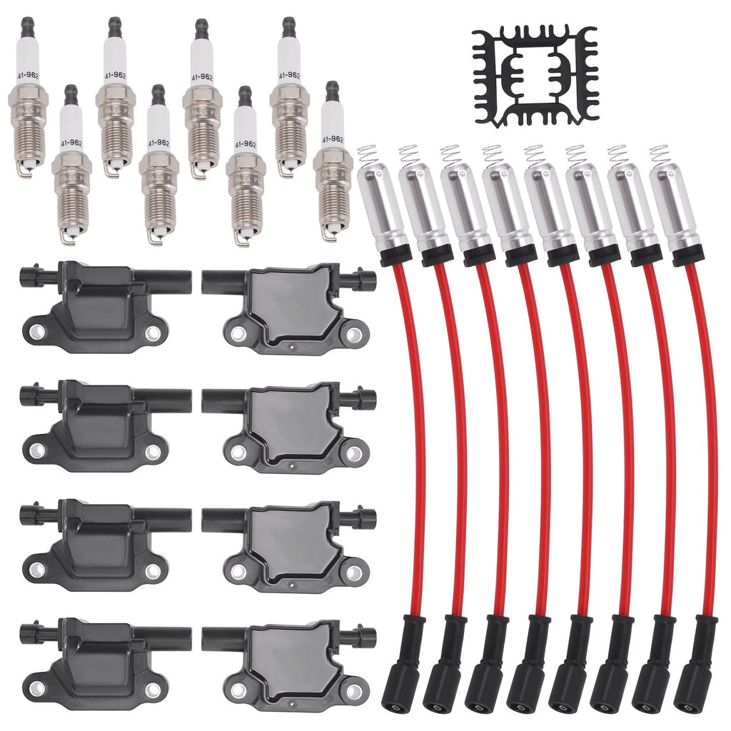 8x Ignition Coils & 41-962 Spark Plugs & Wires for Chevy GMC (N/A)