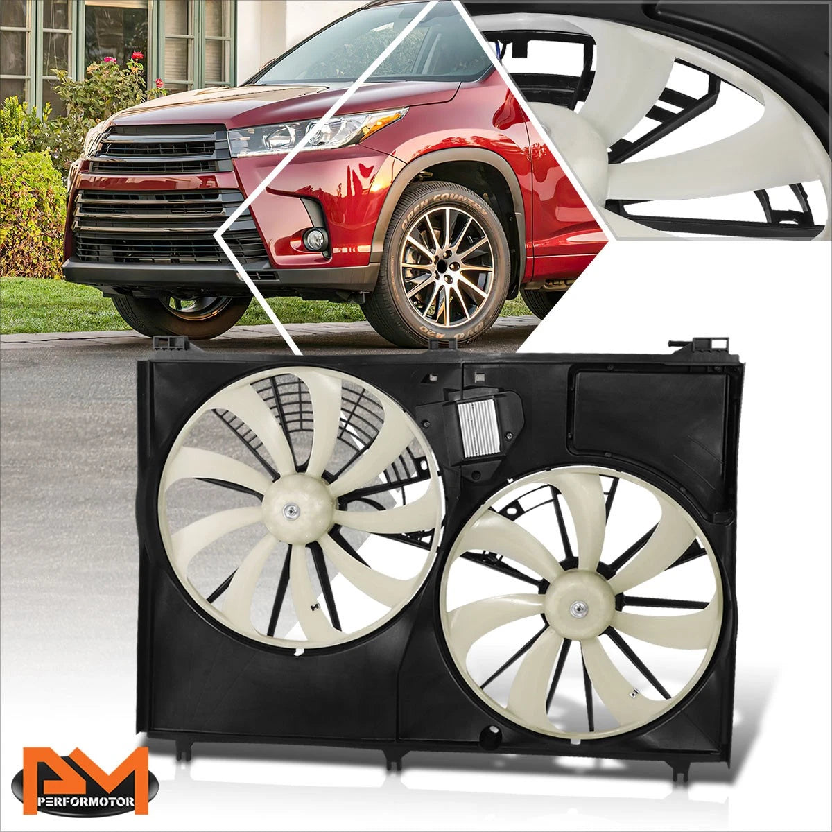 Radiator Cooling Fan Assembly for Toyota Highlander (2014–2019)