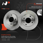 2Pcs Front Disc Brake Rotors for Kia Optima (2001–2002) Hyundai Sonata