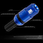 Set of 20 Closed End Lug Nuts M14x1.5 for J2 (Aluminum Blue)