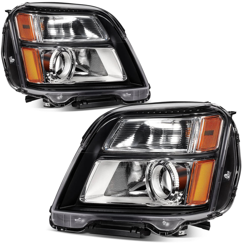 Pair of Black Projector Headlights for GMC Terrain (2016–2017)