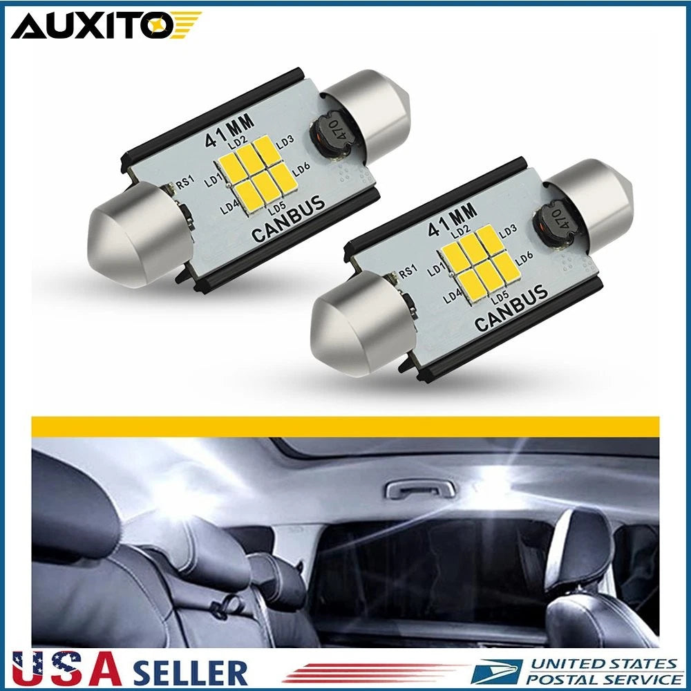 2X LED Dome Light Bulbs for Make Model (YYYY–YYYY)