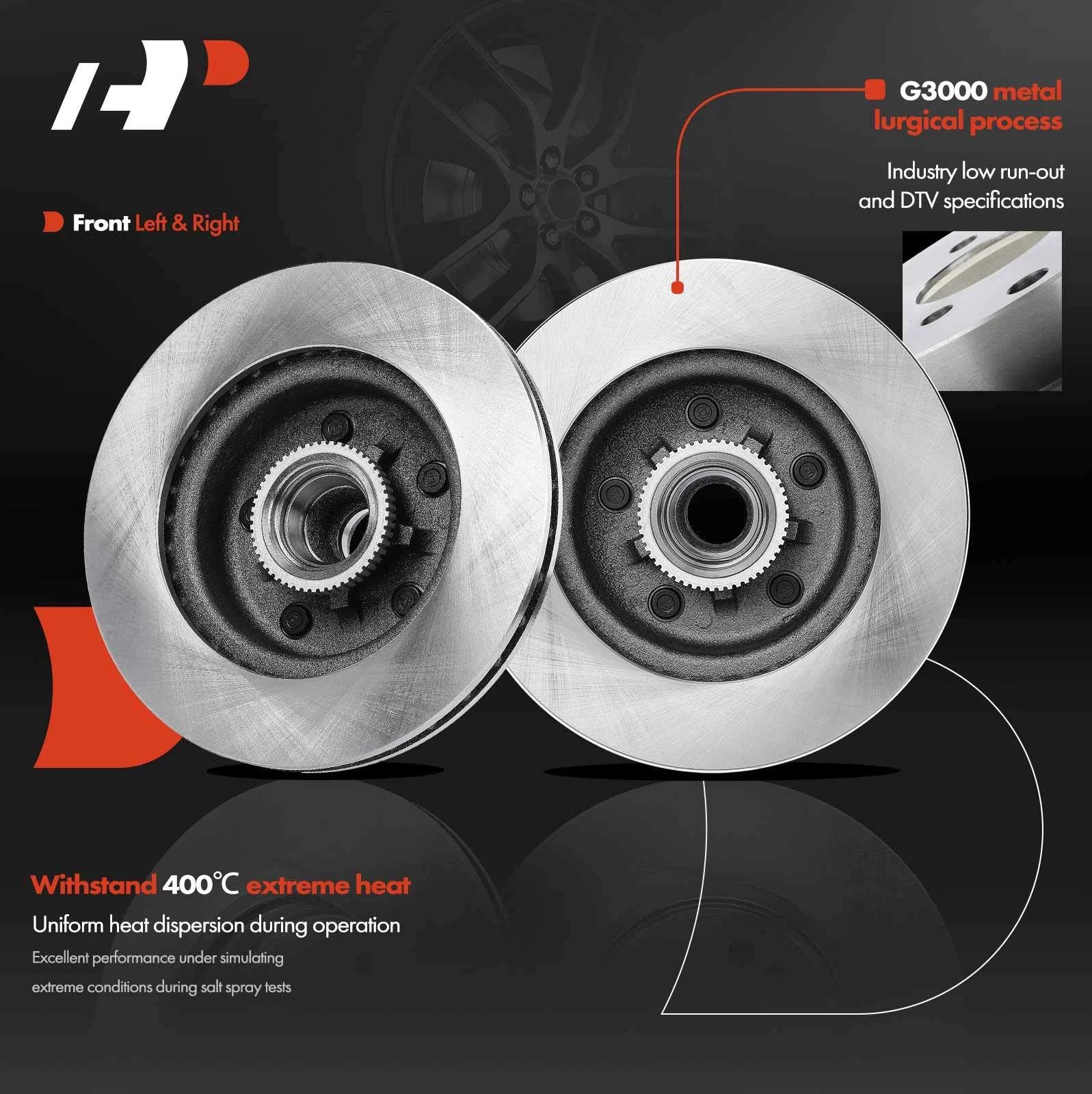 Front Brake Rotor & Ceramic Pads for Chevrolet Astro (1999-2002)