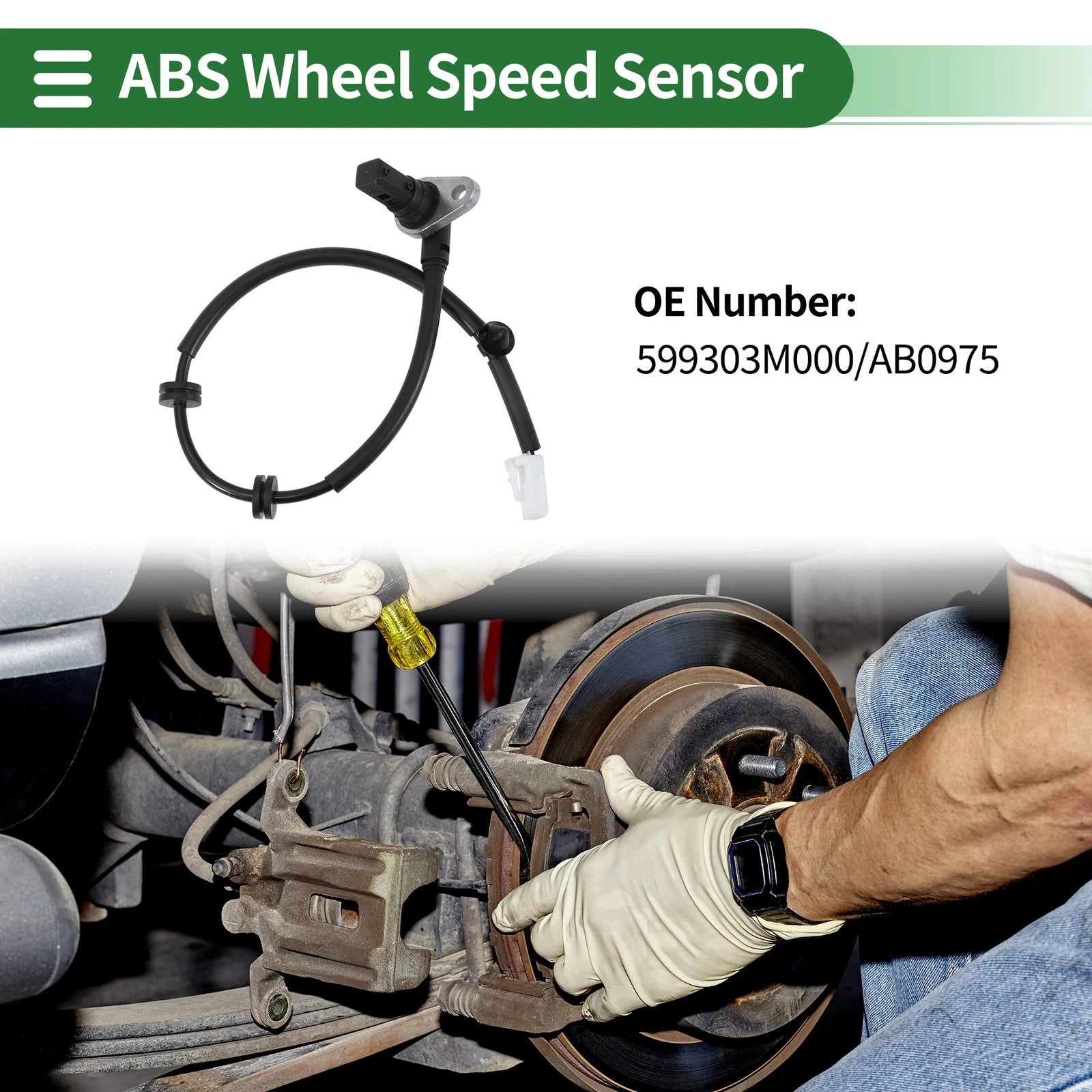 ABS Wheel Speed Sensor No. 599303M000/AB0975 for Hyundai Genesis (2010–2016)