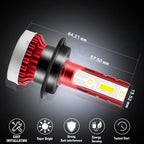 2x Xenon White H7 6000K LED Headlight Bulbs for Audi A3-A6, Q5-Q7 (2010-2019)