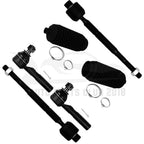 Set of 6 Front Steering Tie Rod Rack Bellows for Toyota FJ Cruiser 2007–2009