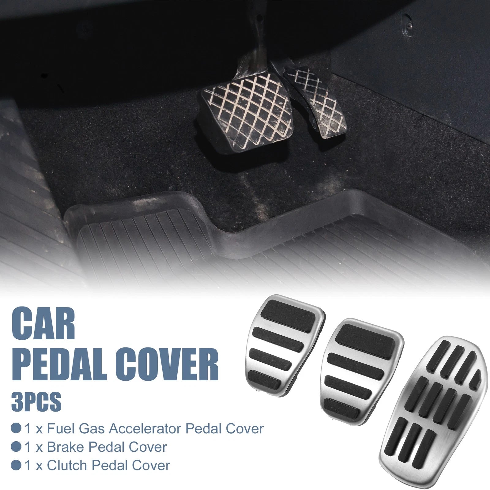 Set of 4 Accelerator and Brake Pedal Covers for Nissan Qashqai J11 (2016)
