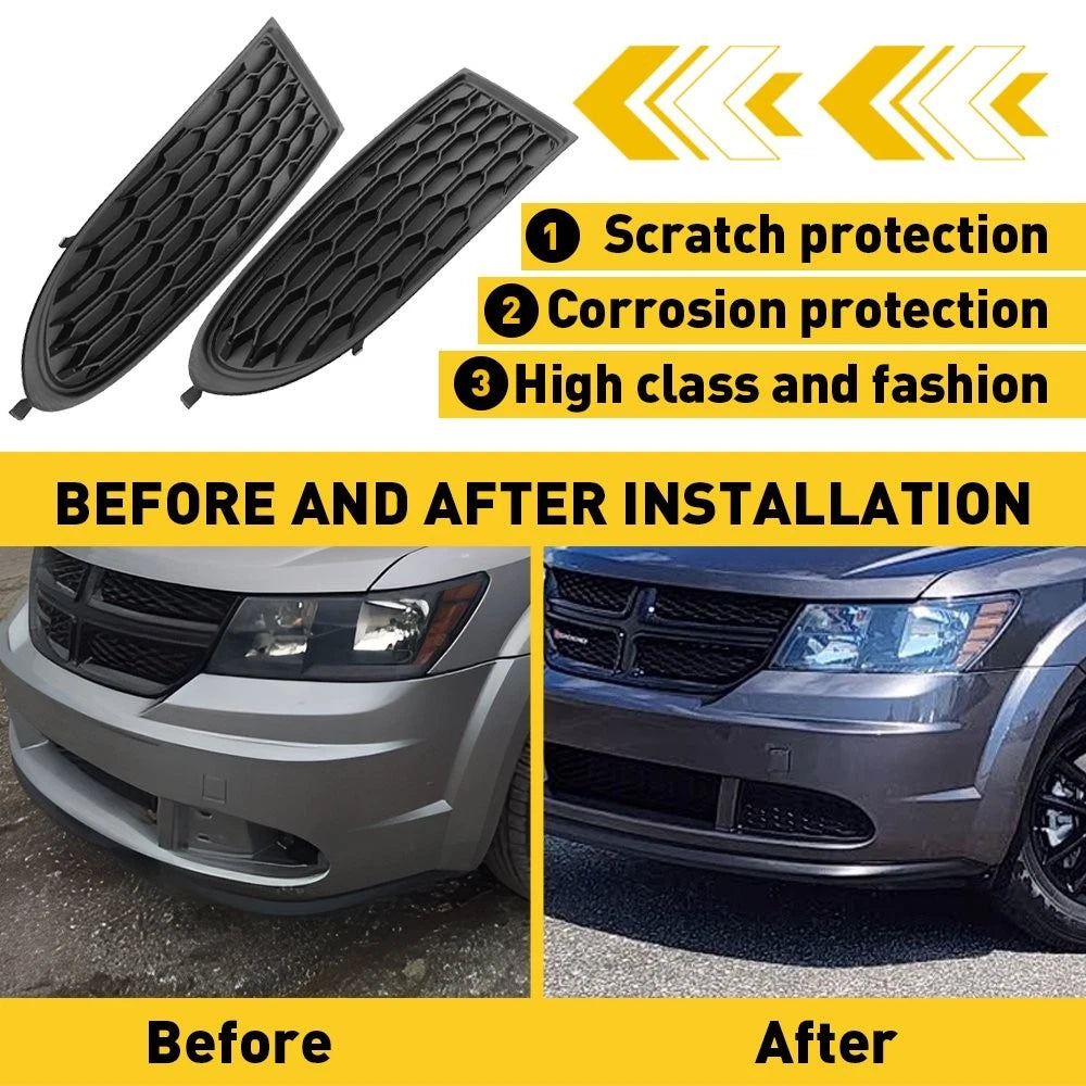 2X Fog Light Grille Cover for Dodge Journey (2011–2020) EJ