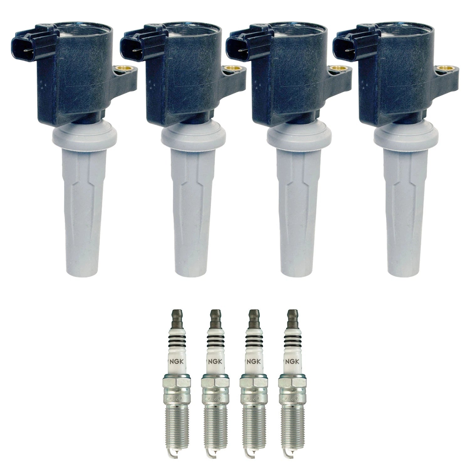 Set of 4 Ignition Coils & NGK Iridium Spark Plugs for Ford Escape Mariner (2001–2010)