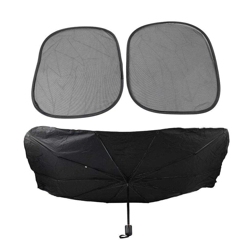 Front Window Sun Shade Visor Cover for Universal Vehicles (Foldable)