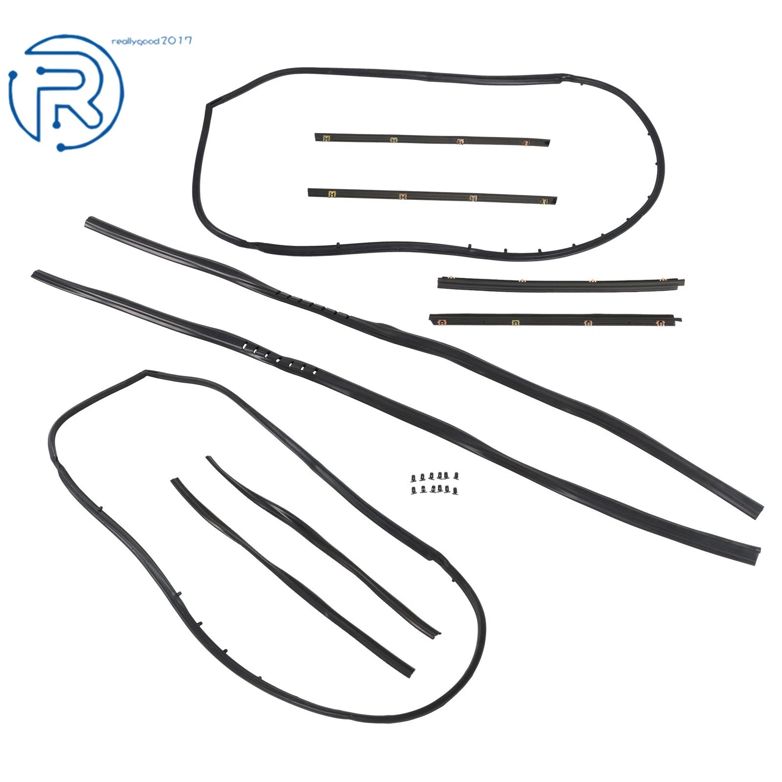 Weatherstrip Seal Kit 10 Pcs Rubber for Jeep Wrangler YJ CJ7 CJ8 (1976–1995)