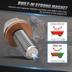 Magnetic Oil Drain Bolt Plug for Honda CRF250R (2004–2016), CRF250X (2004–2017), CRF450R (2009–2016)