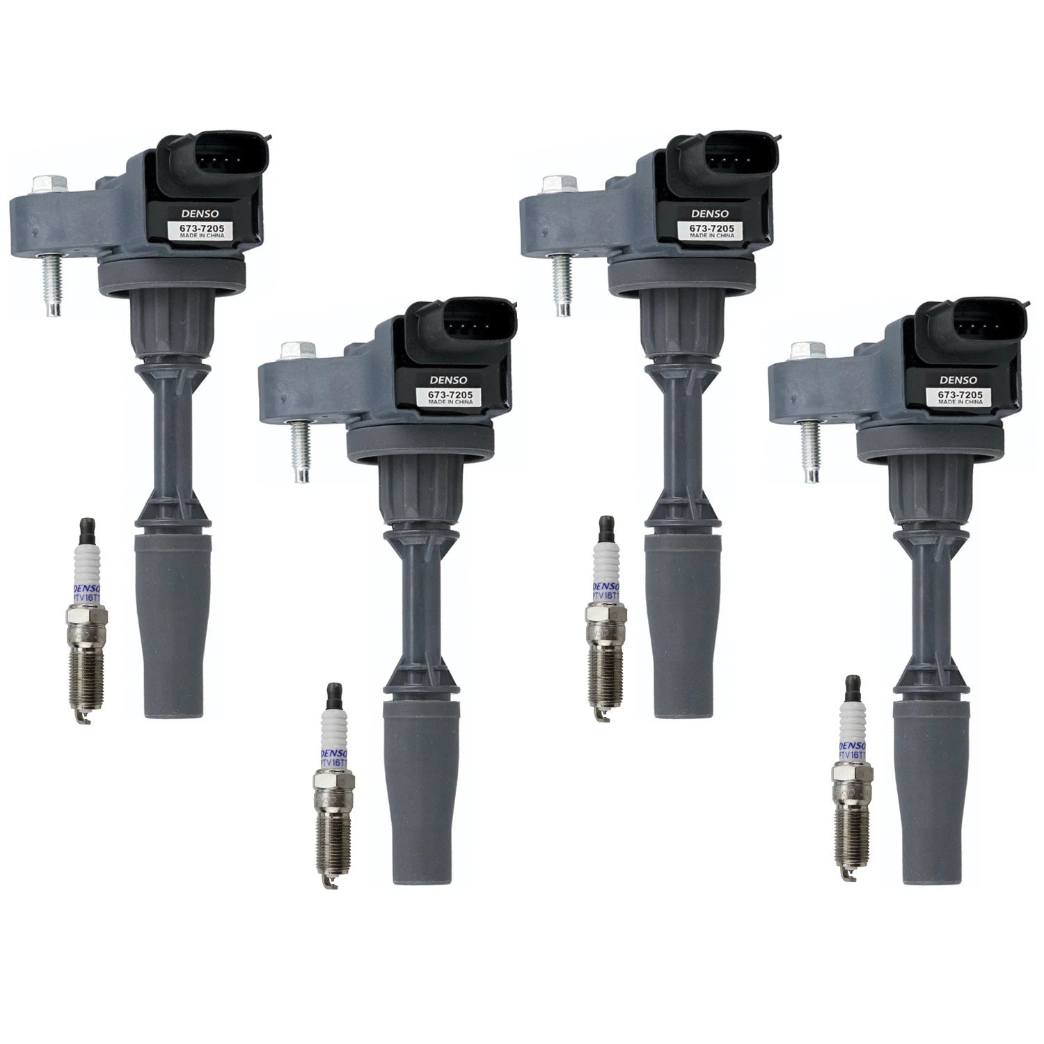 Set of 4 Ignition Coils & Platinum Spark Plugs for Envision Impala Malibu