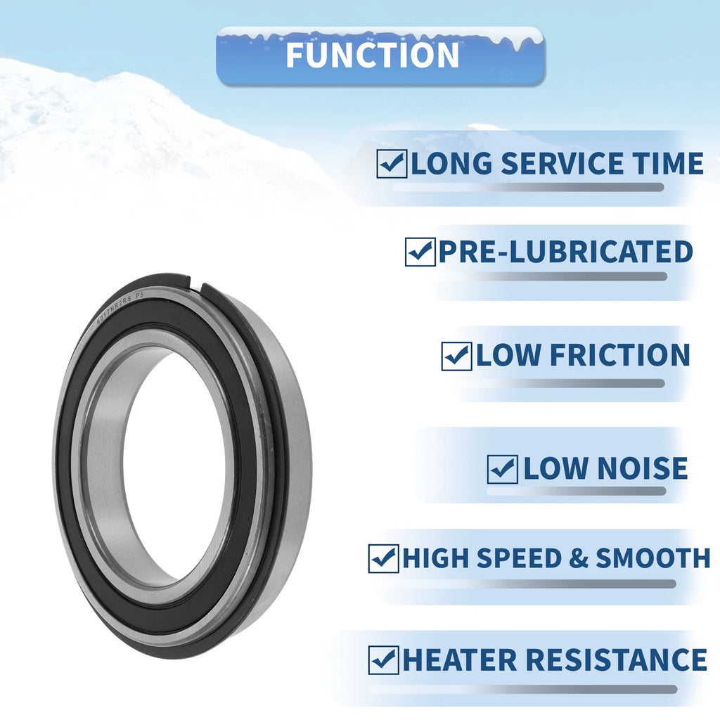 Deep Groove Ball Bearing 6017NR2RS for Scooter Skateboard Wheel (85x130x22mm)